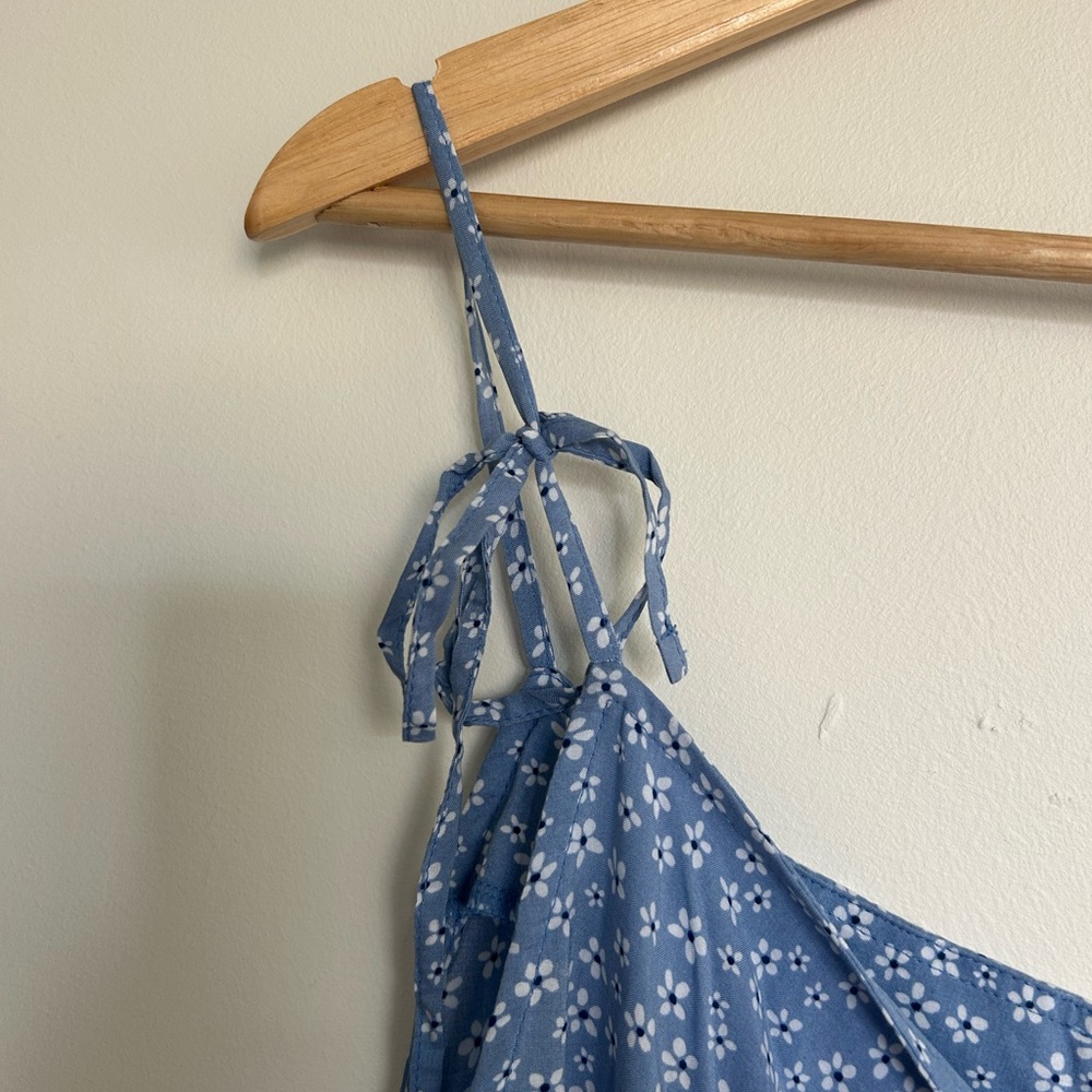 Blue Floral Jumpsuit - Picture 3 of 7